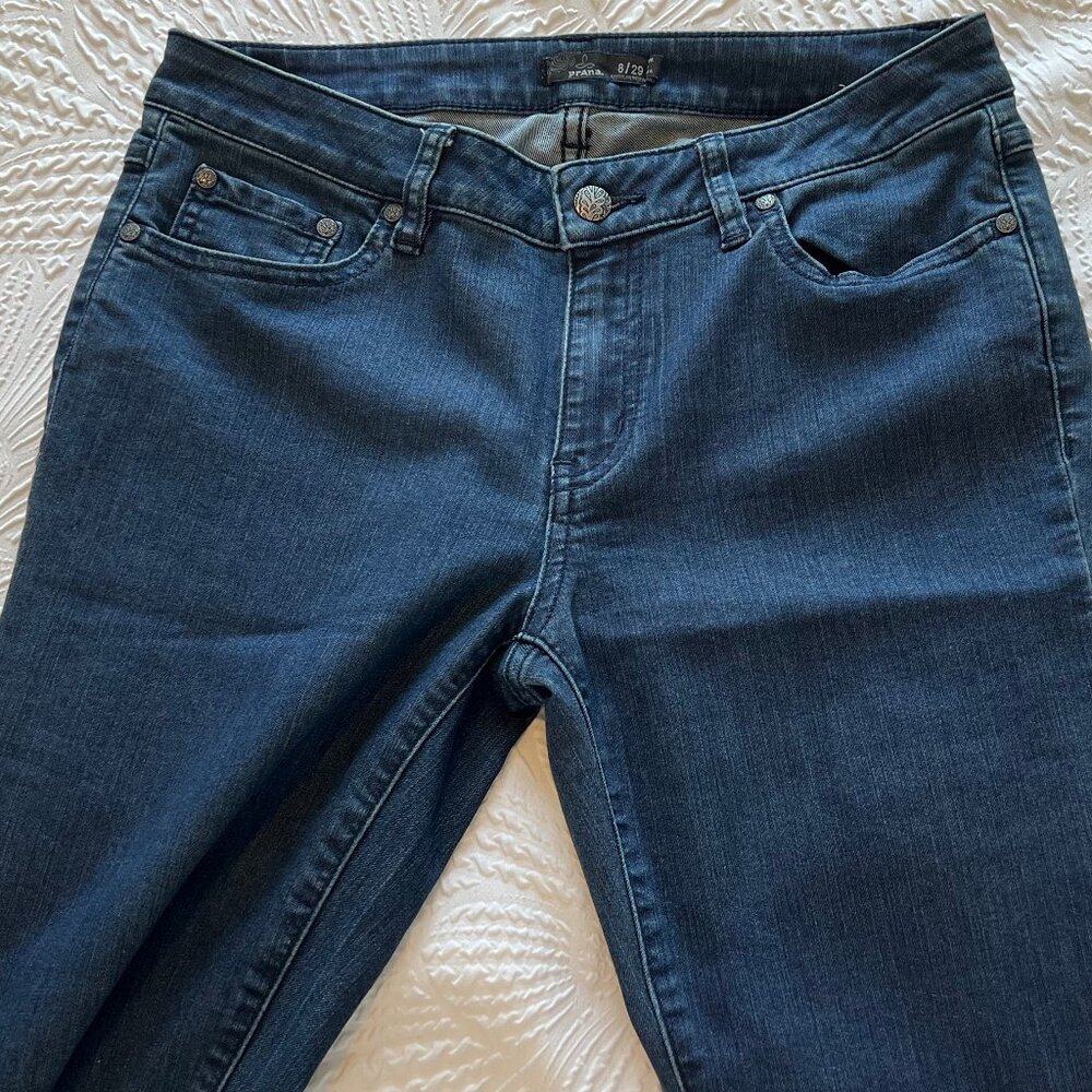 Women's Prana Kayla Jean Blue Green Size 8/29 Used/Fair Condition